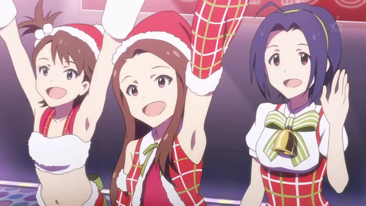 The Idolm@ster anime's Christmas outfits