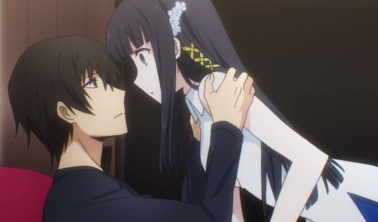 Tatsuya with his girl (I mean, sister...)