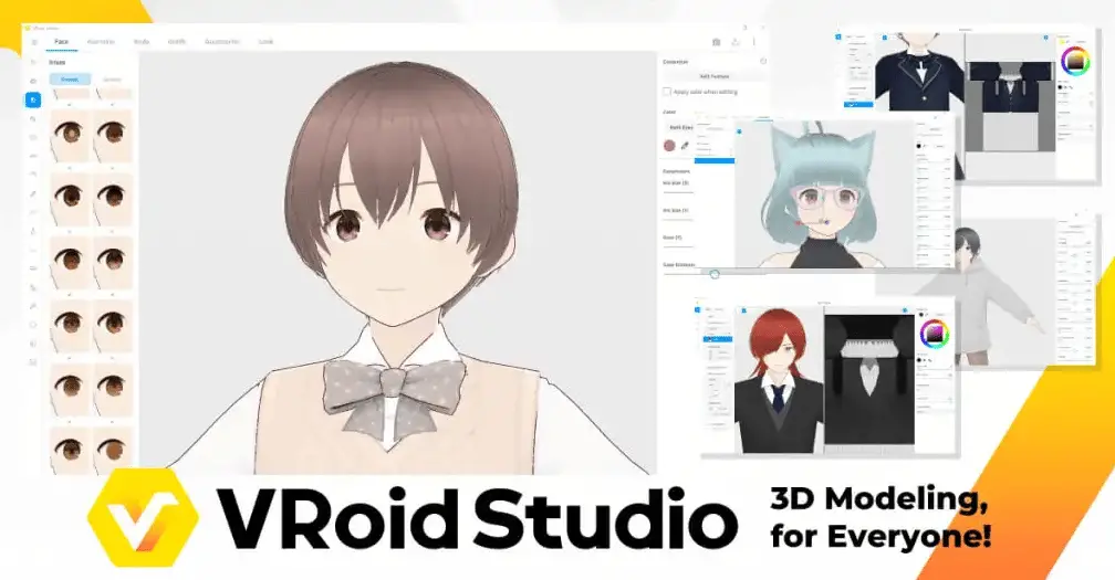 3D VTuber model being made in VRoid Studio
