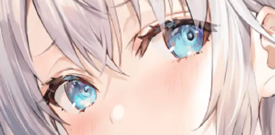 Anime style blue VTuber eyes