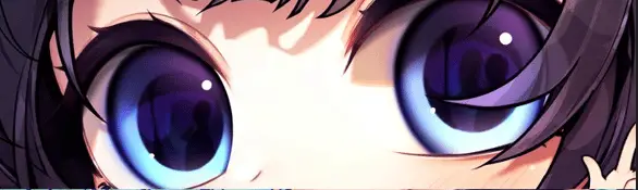 Blue round-shaped VTuber eyes