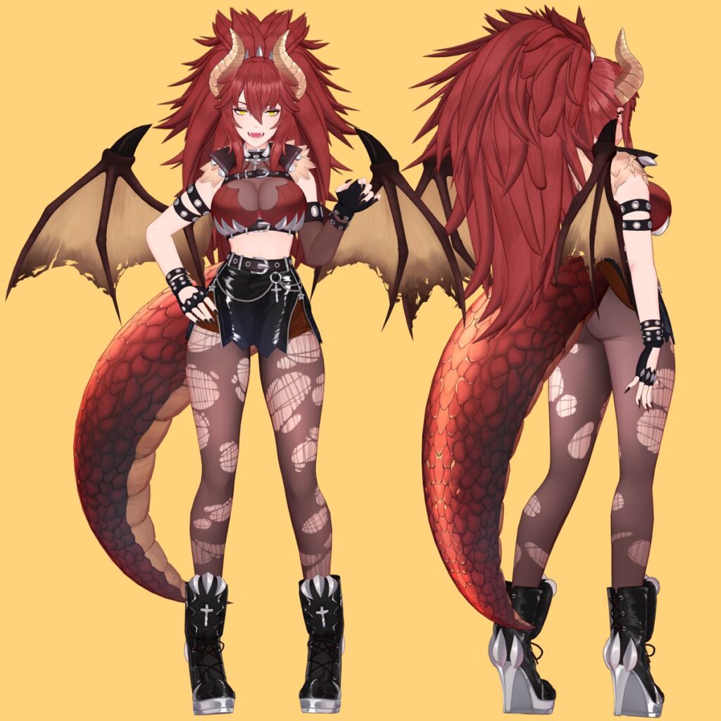 Zentreya as a a half-human/half-dragon