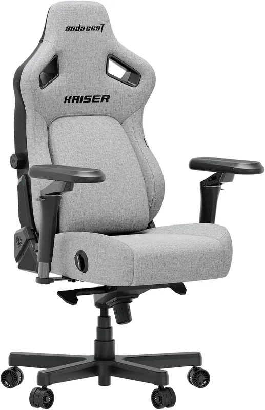 Anda Seat Kaiser 4 XL Gaming Chairs for Adults - Ergonomic Gray Fabric Gaming Ch